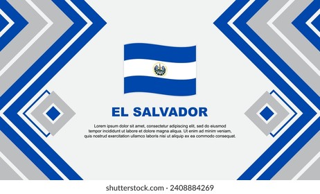 El Salvador Flag Abstract Background Design Template. El Salvador Independence Day Banner Wallpaper Vector Illustration. El Salvador Design