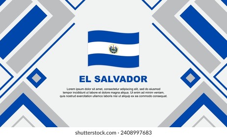 El Salvador Flag Abstract Background Design Template. El Salvador Independence Day Banner Wallpaper Vector Illustration. El Salvador Flag