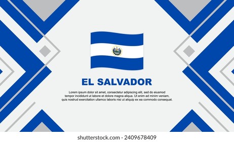 El Salvador Flag Abstract Background Design Template. El Salvador Independence Day Banner Wallpaper Vector Illustration. El Salvador Illustration