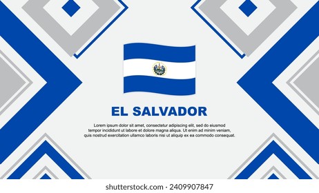 El Salvador Flag Abstract Background Design Template. El Salvador Independence Day Banner Wallpaper Vector Illustration. El Salvador Independence Day