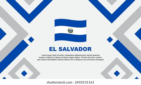 El Salvador Flag Abstract Background Design Template. El Salvador Independence Day Banner Wallpaper Vector Illustration. El Salvador Template