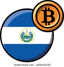 El Salvador Flag Bitcoin, Legal Tender, Blockchain