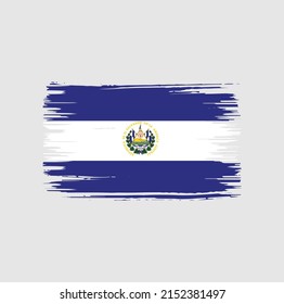 El Salvador Flag Brush. National Flag