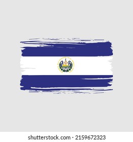 El Salvador Flag Brush. National Flag