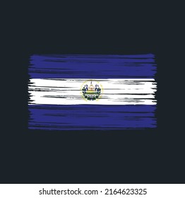 El Salvador Flag Brush. National Flag