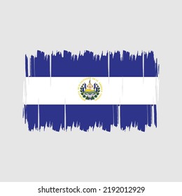 El Salvador Flag Brush. National Flag
