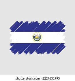 El Salvador-Flagge - Vektorgrafik mit Pinselspitze