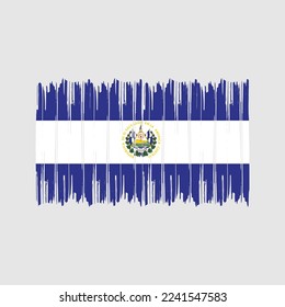 El Salvador Flag Brush Vector Design