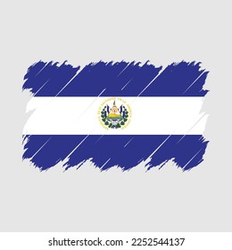 El Salvador-Flagge - Vektorgrafik mit Pinselspitze