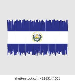 El Salvador Flag Brush Vector Illustration