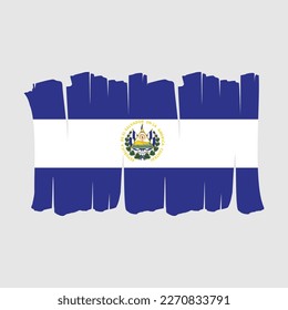 El Salvador Flag Brush Vector Illustration