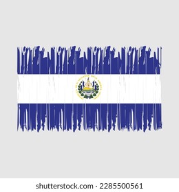 El Salvador Flag Brush Vector Illustration