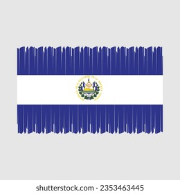 El Salvador Flag Brush Vector Illustration