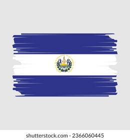 Ilustración de vectores de pincel de bandera de El Salvador