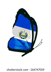 El Salvador flag butterfly - vector