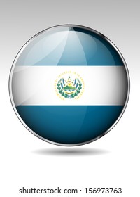 El Salvador flag button