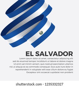 El Salvador flag for decorative. Vector background