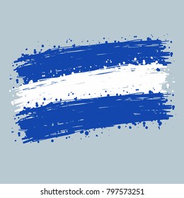 El Salvador flag grunge style.