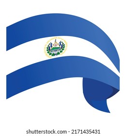 El Salvador flag icon cartoon vector. Round emblem. City national