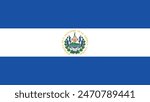 El Salvador flag. Flag of El Salvador. Flag icon. Standard color. Standard size. Rectangular flag. Computer illustration. Digital illustration. Vector illustration.