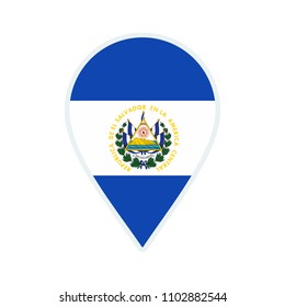 El Salvador flag icon. Travel icon. Travel destination of El Salvador. El Salvador badge. Flag badge.