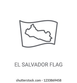 El Salvador flag icon. Trendy El Salvador flag logo concept on white background from Country Flags collection. Suitable for use on web apps, mobile apps and print media.