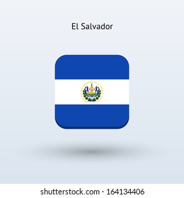 El Salvador flag icon. Vector illustration.