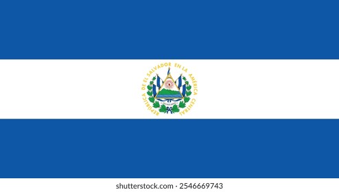 El Salvador Flag Illustration Premium-Qualität Hohe Auflösung 300DPI