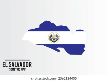 El Salvador flag and map vector.