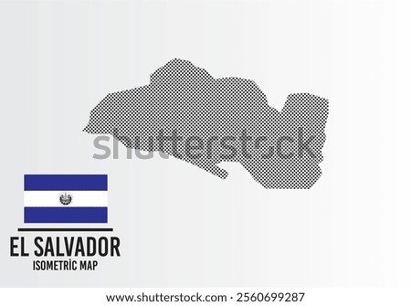 El Salvador flag and map vector	
