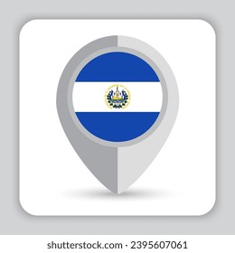El Salvador Flag Pin Map Icon