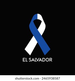 EL SALVADOR flag ribbon design vector