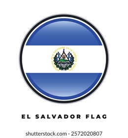 El Salvador flag round design circle vector template