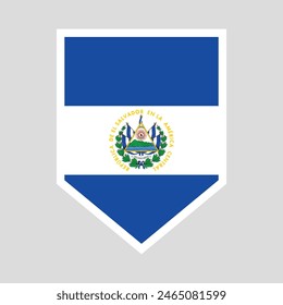 El Salvador Flag in Shield Shape Frame