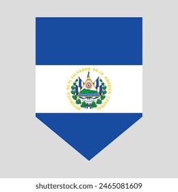 El Salvador Flag in Shield Shape Frame