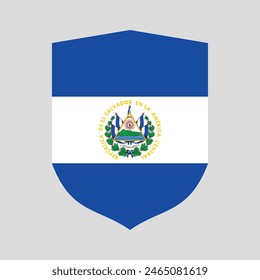 El Salvador Flag in Shield Shape Frame