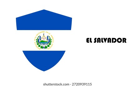 El Salvador flag in shield shape (badge)