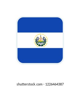 El Salvador flag. El Salvador square flag.