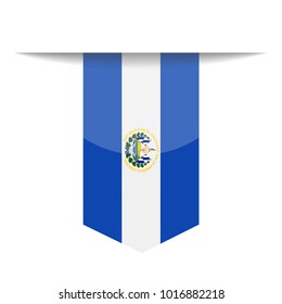 El salvador Flag Vector Bookmark Icon - Illustration