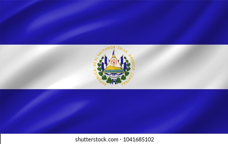 El Salvador Flag in Vector Illustration