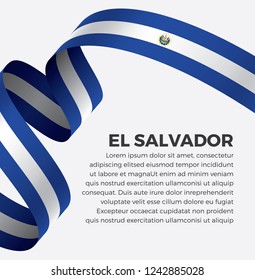 El Salvador flag, vector illustration on a white background