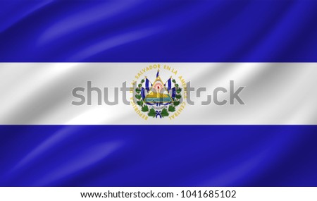 El Salvador Flag in Vector Illustration