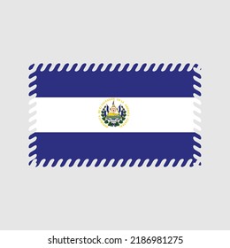 El Salvador Flag Vector. National Flag