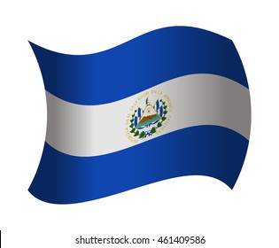 El Salvador Flag Waving Wind Stock Vector (Royalty Free) 461409586 ...