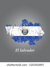 El Salvador grunge old state flag