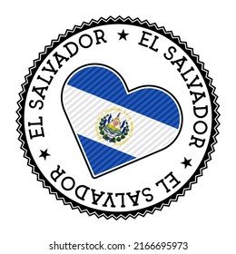 El Salvador heart badge  Vector logo El Salvador amazing Vector illustration 