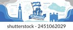 El Salvador Independence Day Banner National holiday celebrated on September 15. Vector template for banner, greeting card, flyer, etc.

