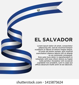 El Salvador independence day with flag, vector illustration on a white background - Vector