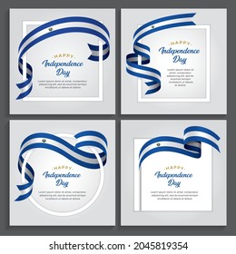 El Salvador independence day vector illustration on a white background