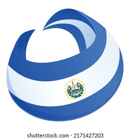 El Salvador independence icon cartoon vector. Flag day. Republic emblem